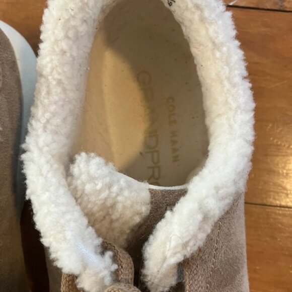 Cole Haan tan suede faux fleece lined sneakers. Super light, soft and comfy. - Picture 3 of 10